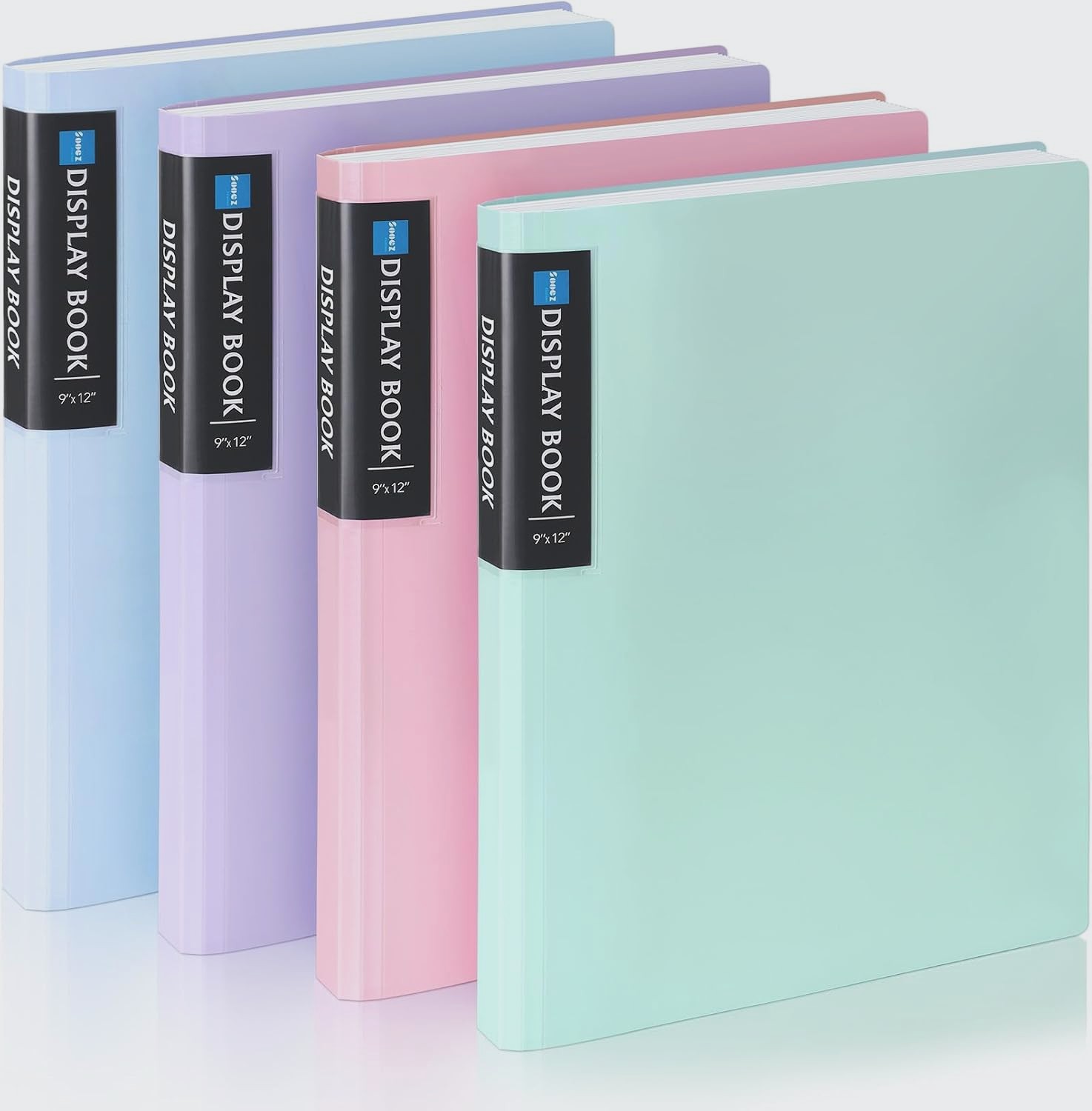 4-Pack Art Portfolio Display Books, 9" x 12"